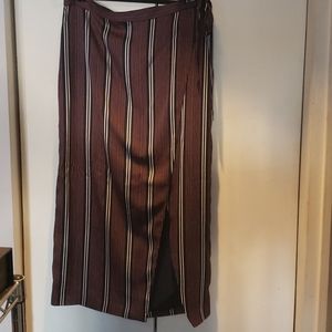 Banana Republic striped wrap skirt